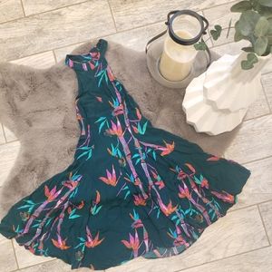 Kimchi blue green bamboo print dress size M